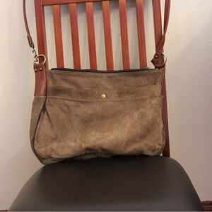 Vintage LL Bean suede bag